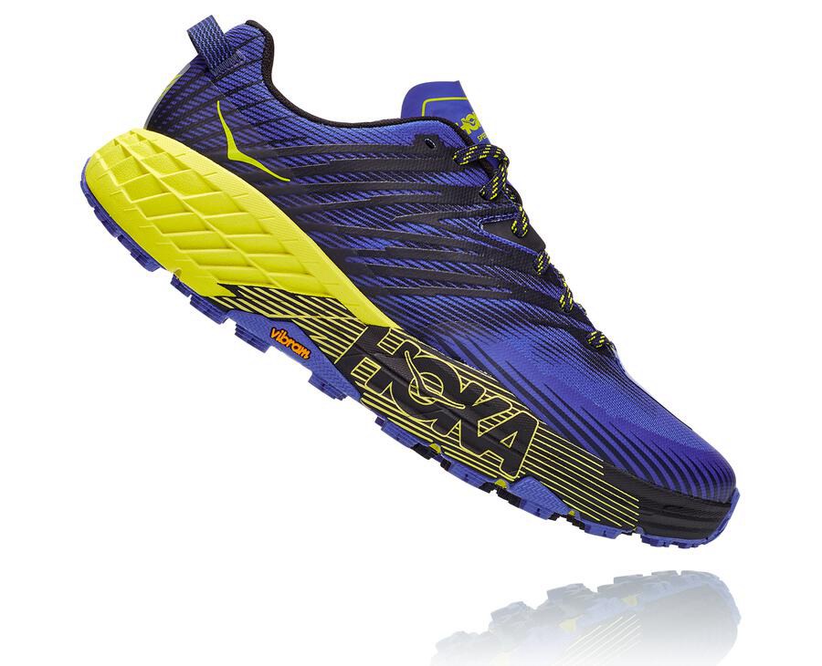 Hoka One One Trail Schoenen Heren - Speedgoat 4 - Blauw/Groen - WL6250738